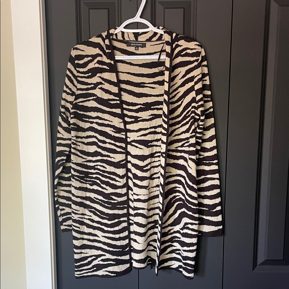 Jones Studio Zebra Cardigan